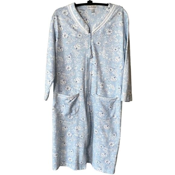 Miss Elaine 2pc Floral Bouquets Robe and Gown Set - Picture 2 of 16